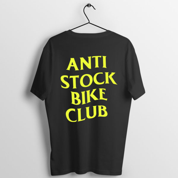 anti stock bike club black tshirt