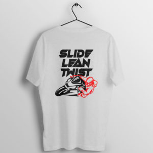 biker leaning tshirt