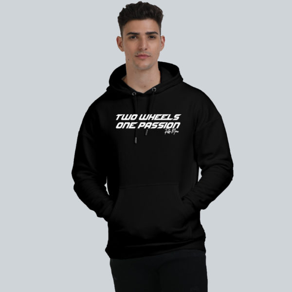 two wheels one passion hoodie